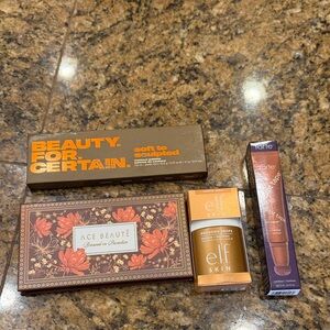 NWT Tarte Shape tape, Elf bronzing  drops, Ace Beaute, BEAUTY 4 CERTAIN BRONZERS